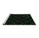 Sideview of Machine Washable Abstract Emerald Green Modern Area Rugs, wshabs5327emgrn