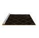 Sideview of Machine Washable Abstract Brown Modern Rug, wshabs5327brn