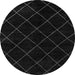 Round Machine Washable Abstract Gray Modern Rug, wshabs5327gry