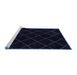 Sideview of Machine Washable Abstract Blue Modern Rug, wshabs5327blu