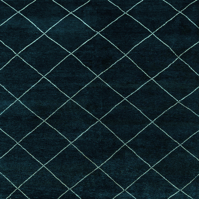 Square Abstract Light Blue Modern Rug, abs5327lblu