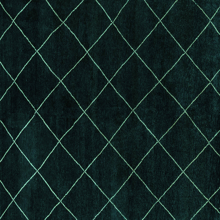 Square Abstract Turquoise Modern Rug, abs5327turq