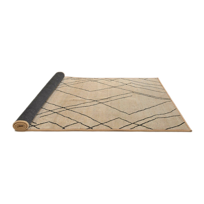 Sideview of Abstract Brown Solid Rug, abs5328