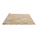 Sideview of Machine Washable Abstract Brown Sugar Brown Rug, wshabs5328