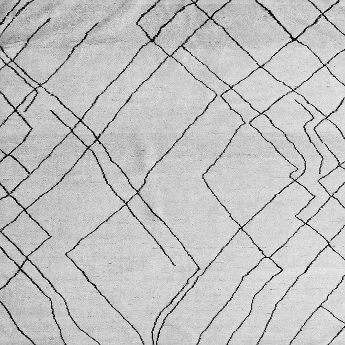 Square Solid Gray Modern Rug, abs5328gry