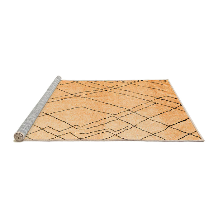 Sideview of Machine Washable Solid Orange Modern Area Rugs, wshabs5328org