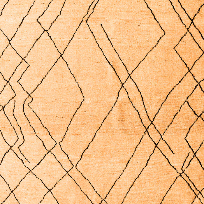 Machine Washable Solid Orange Modern Area Rugs, wshabs5328org