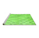 Sideview of Machine Washable Solid Green Modern Area Rugs, wshabs5328grn