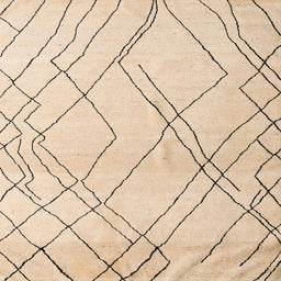 Square Abstract Brown Solid Rug, abs5328