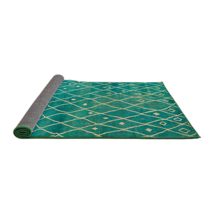Sideview of Abstract Jade Green Modern Rug, abs5329