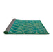 Sideview of Abstract Jade Green Modern Rug, abs5329