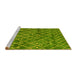 Sideview of Machine Washable Abstract Yellow Modern Rug, wshabs5329yw