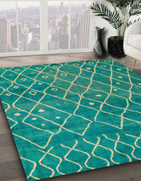 Abstract Jade Green Modern Rug, abs5329