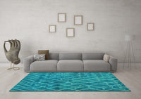 Machine Washable Abstract Light Blue Modern Rug, wshabs5329lblu