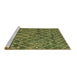 Sideview of Machine Washable Abstract Brown Modern Rug, wshabs5329brn