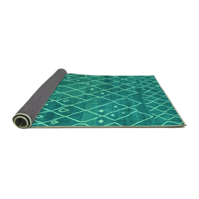 Sideview of Abstract Turquoise Modern Rug, abs5329turq