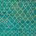 Square Machine Washable Abstract Jade Green Rug, wshabs5329