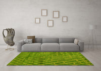 Machine Washable Abstract Yellow Modern Rug, wshabs5329yw