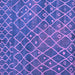 Square Machine Washable Abstract Purple Modern Area Rugs, wshabs5329pur