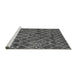 Sideview of Machine Washable Abstract Gray Modern Rug, wshabs5329gry