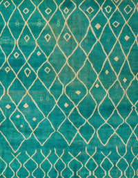 Machine Washable Abstract Jade Green Rug, wshabs5329