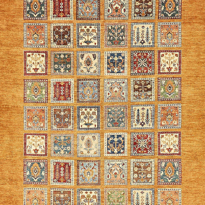 Machine Washable Abstract Yellow Orange Rug, wshabs532