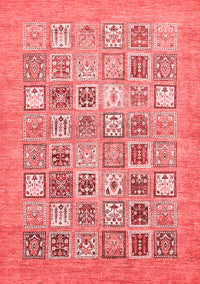 Abstract Red Modern Rug, abs532red