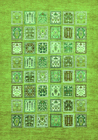 Abstract Green Modern Rug, abs532grn