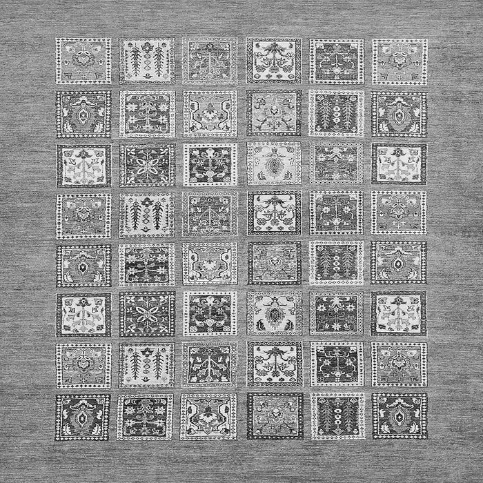 Square Machine Washable Abstract Gray Modern Rug, wshabs532gry