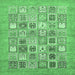 Square Abstract Emerald Green Modern Rug, abs532emgrn