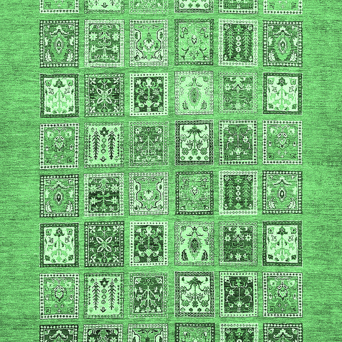 Machine Washable Abstract Emerald Green Modern Area Rugs, wshabs532emgrn