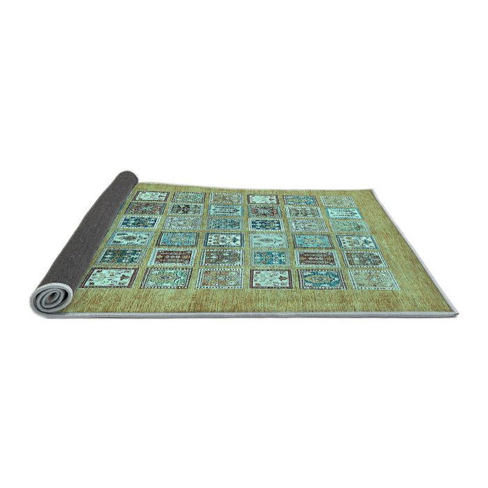 Sideview of Abstract Light Blue Modern Rug, abs532lblu