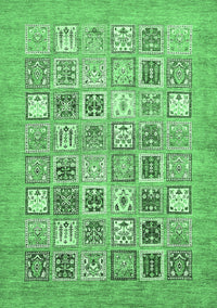 Abstract Emerald Green Modern Rug, abs532emgrn