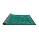 Sideview of Abstract Light Sea Green Modern Rug, abs5330