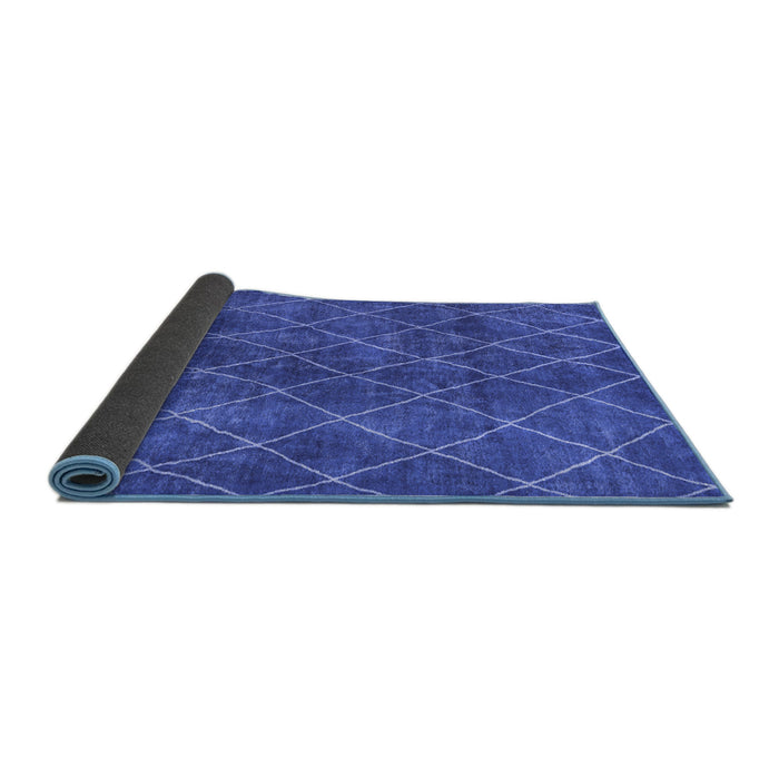 Sideview of Abstract Blue Modern Rug, abs5330blu