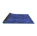 Sideview of Abstract Blue Modern Rug, abs5330blu