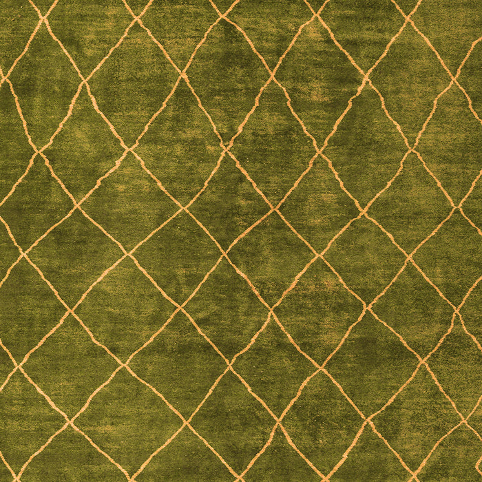 Square Machine Washable Abstract Orange Modern Area Rugs, wshabs5330org