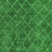 Square Abstract Emerald Green Modern Rug, abs5330emgrn