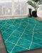 Machine Washable Abstract Light Sea Green Rug in a Family Room, wshabs5330