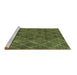 Sideview of Machine Washable Abstract Brown Modern Rug, wshabs5330brn