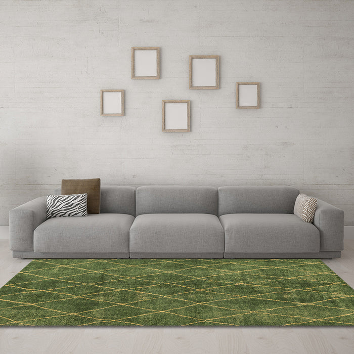 Machine Washable Abstract Brown Modern Rug in a Living Room,, wshabs5330brn