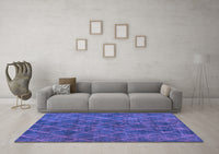 Machine Washable Abstract Purple Modern Rug, wshabs5330pur