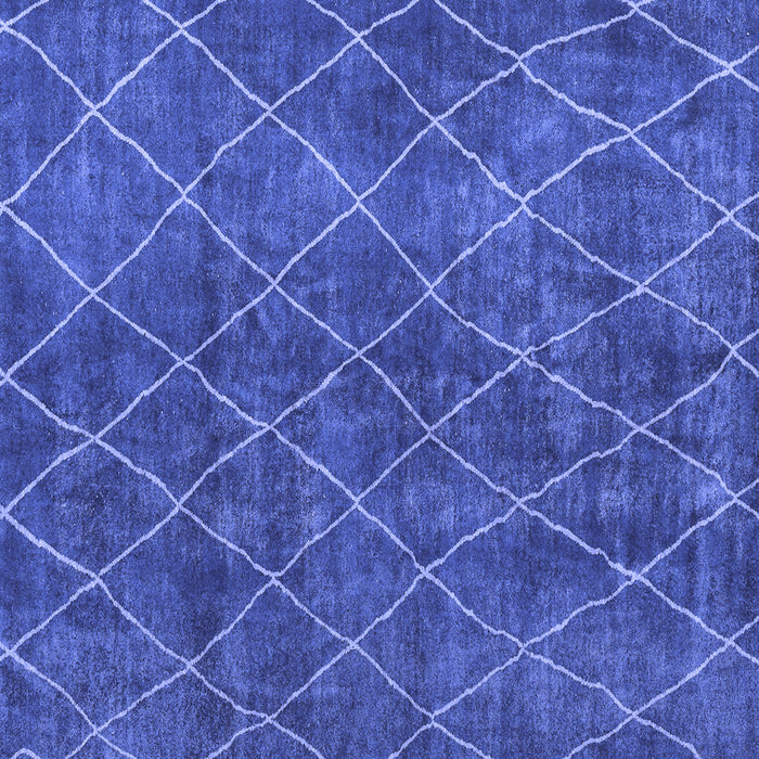 Square Abstract Blue Modern Rug, abs5330blu