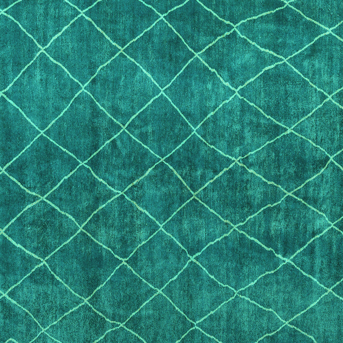 Square Machine Washable Abstract Turquoise Modern Area Rugs, wshabs5330turq