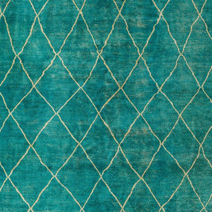 Machine Washable Abstract Light Sea Green Rug, wshabs5330