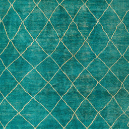 Square Machine Washable Abstract Light Sea Green Rug, wshabs5330