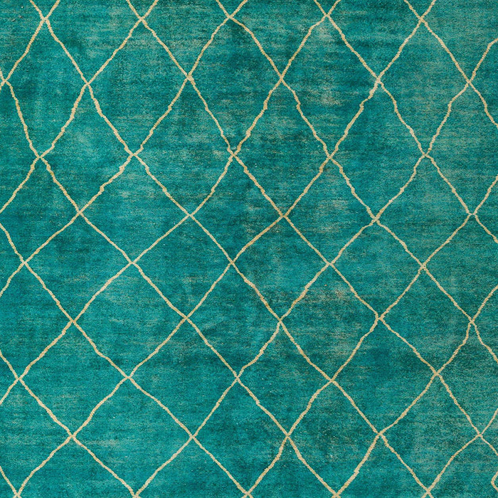 Square Abstract Light Sea Green Modern Rug, abs5330