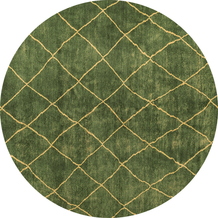 Round Abstract Brown Modern Rug, abs5330brn