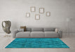 Machine Washable Abstract Light Blue Modern Rug in a Living Room, wshabs5330lblu