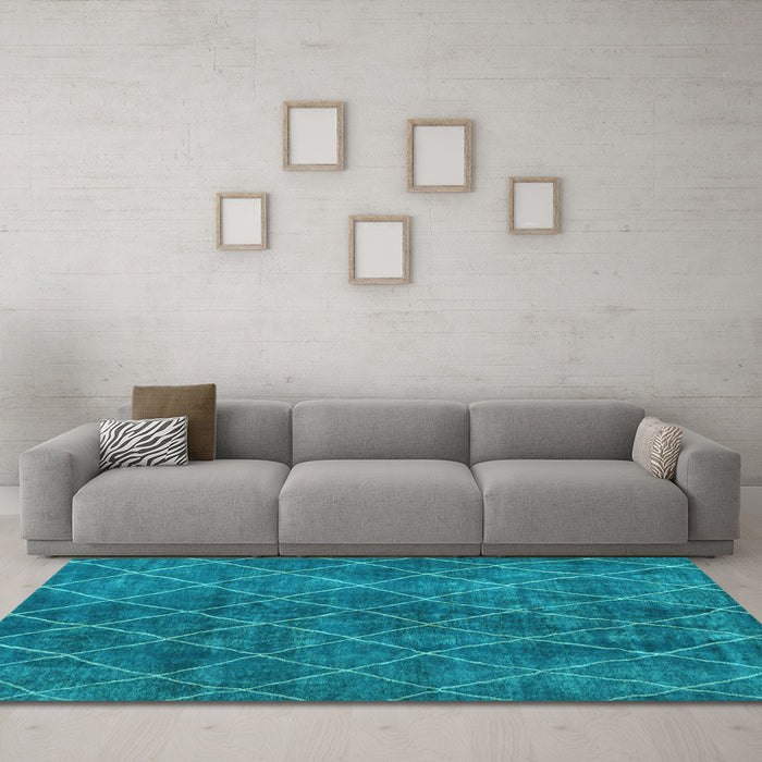 Machine Washable Abstract Light Blue Modern Rug in a Living Room, wshabs5330lblu